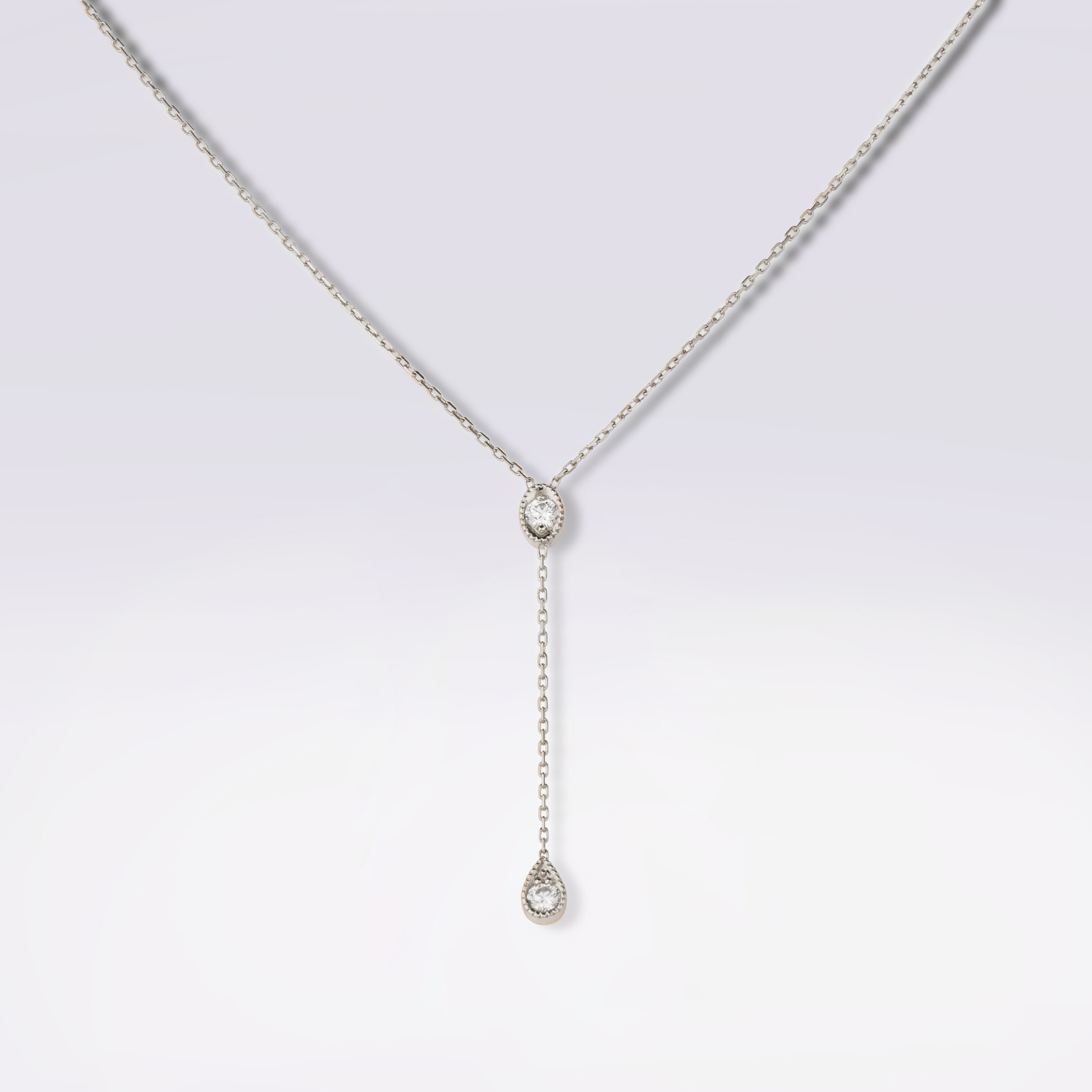 collier or blanc 18 carats diamants ROSA MONA BYCAT x PAULINE DE BAJE